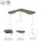 Bestar Bestar Viva 72W L-Shaped Standing Desk in walnut grey & white 19420-35 - alternate 10